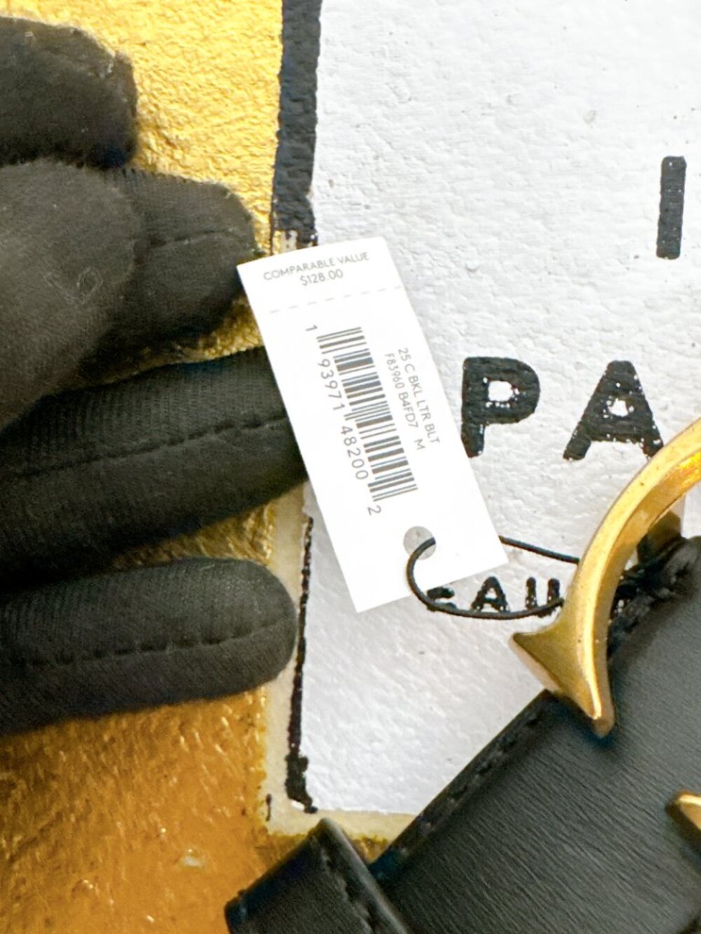 Coach F83960 Signature Buckle Belt 25Mm Brass/Black - Picture 5 of 6